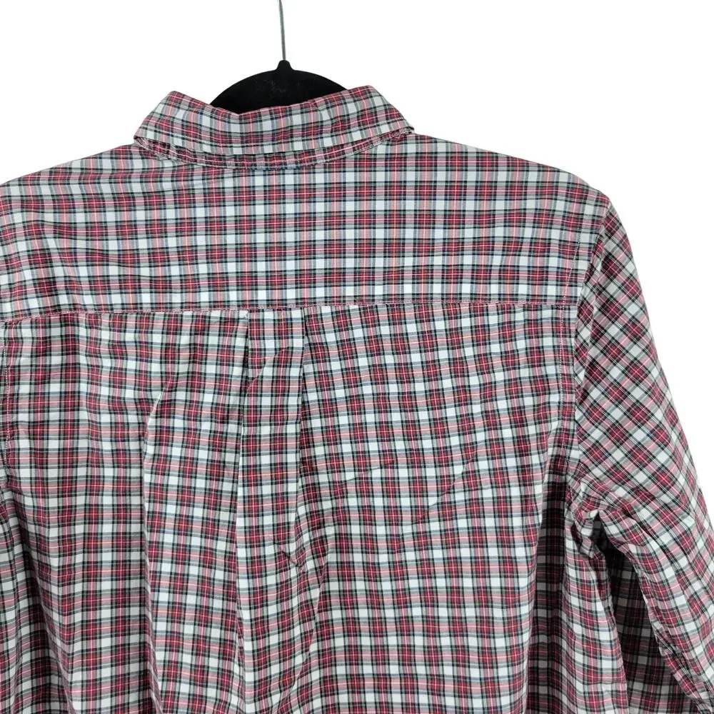 Polo Ralph Lauren Men's XS Shirt Button Down Red Plaid 100% Cotton 80s VTG